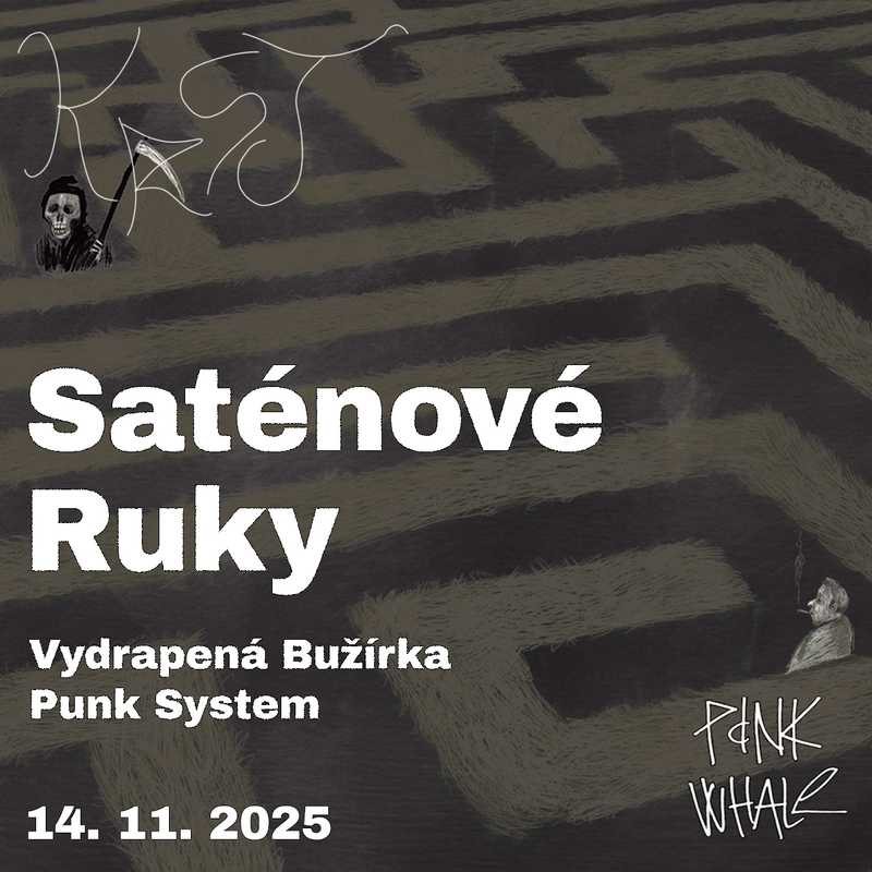 SATÉNOVÉ RUKY - KRST ALBUMU TIESŇAVA/ VYDRAPENÁ BUŽÍRKA PUNK SYSTEM