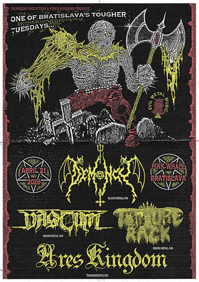 ⫘⫘⫘ Demoncy (usa) & Vastum (usa) & Ares Kingdom (usa) & Torture Rack (usa) / PINK WHALE ⫘⫘⫘