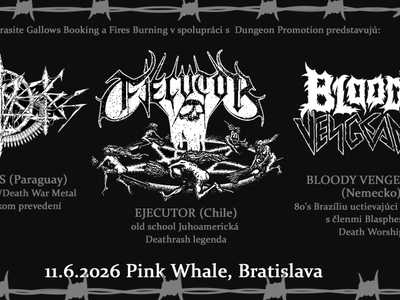EJECUTOR (Chile) + INFAUSTES (Paraguay) + BLOODY VENGEANCE (Nemecko) @ Pink Whale